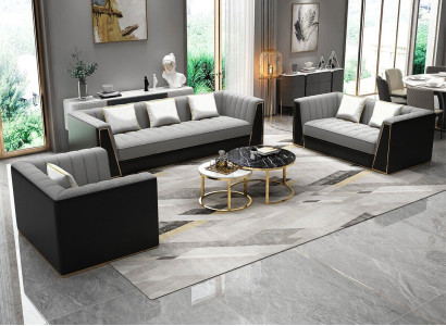 Sofagarnitur 3 2 1 Sitzer Set Design Sofa Polster Couchen Couch Modern